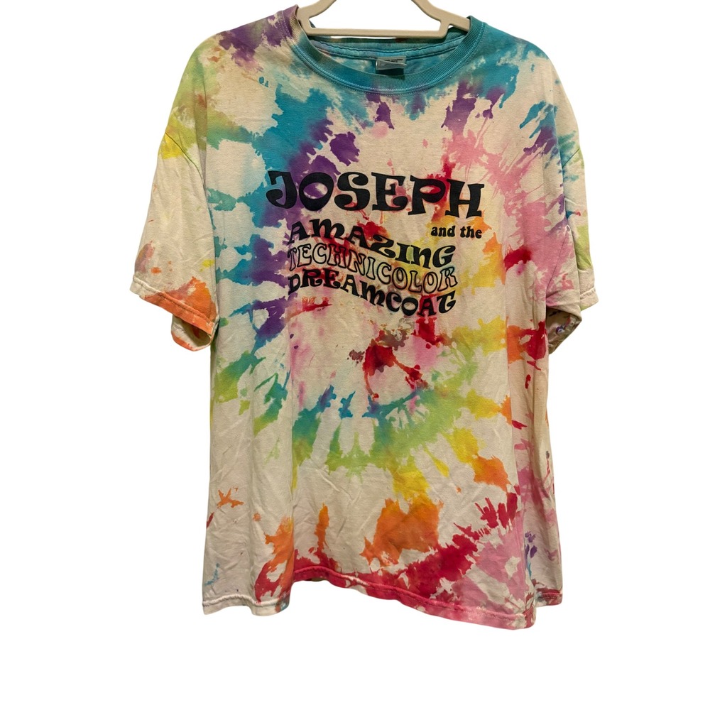 Gildan Joseph and the Amazing Technicolor Dreamcoat Tie Dye T-Shirt Large